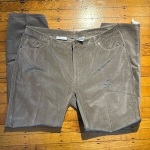 Gray/Brown Velour Trousers Size 14/16